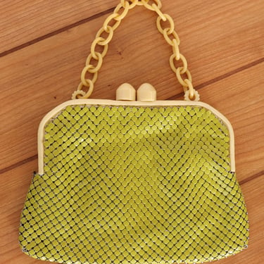 Lime Metal Mesh Purse