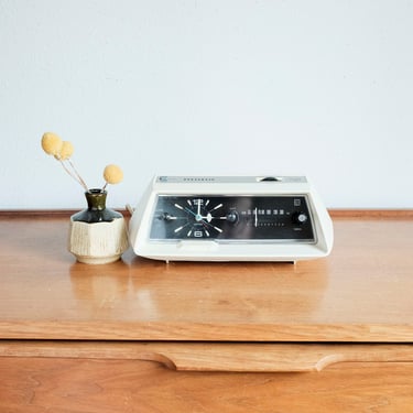Radio Réveil Vintage National Panasonic - Flip Clock 70s - Space Age - Orange