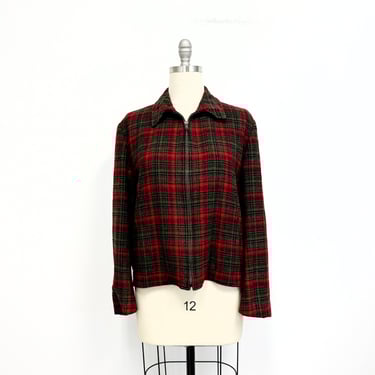 Vintage 60s PENDLETON 3/4 Length Plaid Lightweight Wool