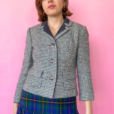 1950s Gray Tweed Jacket, sz. S/M