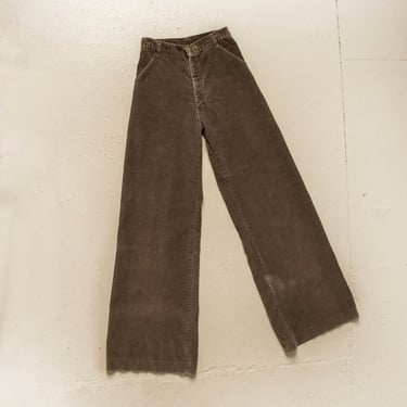 1970s Cords Brown Bell Bottoms Pants XS 