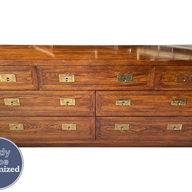 64&quot; Unfinished 7 Drawer Henredon Vintage Dresser #08501