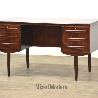 Refinished Danish Modern Rosewood Desk 