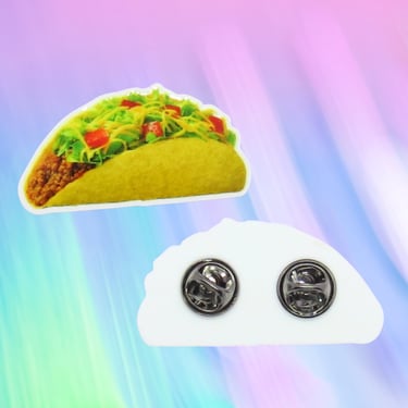 Taco Pin Cute Mexican Food Brooch 