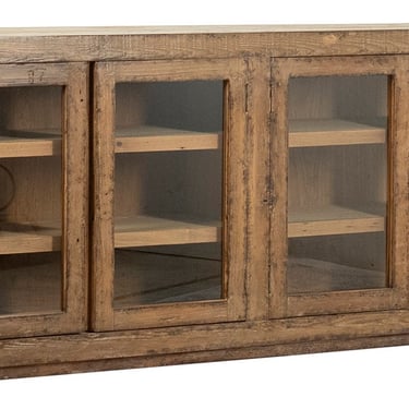 Medium Brown Wood and Glass Display Cabinet from Terra Nova Designs Los Angeles 
