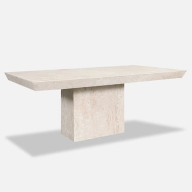 Italian Modernist Travertine Dining Table