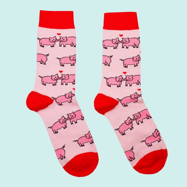 Pigs in Love Socks