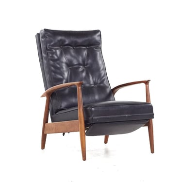Milo Baughman for James Inc Mid Century Walnut Recliner Lounge Chair - mcm 