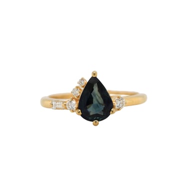 Shelter Anniversary Collection: One Of A Kind Teal Sapphire Ring