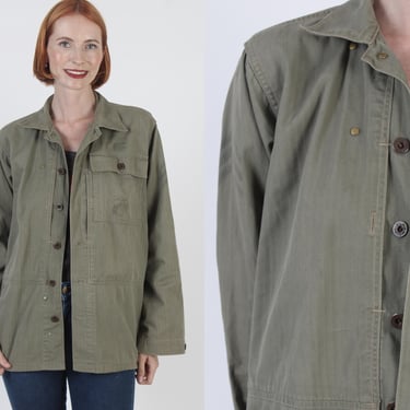 Vintage USMC Food Handler Jacket | White Cotton Military | Wesley