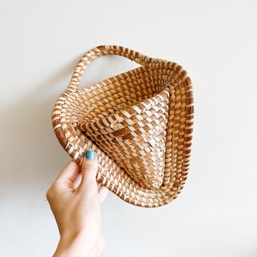 Vintage Charleston Braided Sweetgrass Gullah Handmade Hanging Basket 