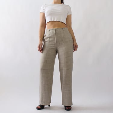 Vintage Soft Plaid Trousers - W28