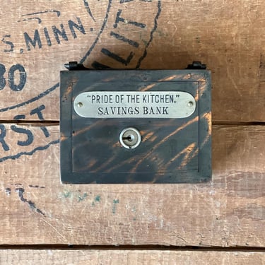 Antique Flashed Copper ‘Pride of the Kitchen’ Savings Bank 