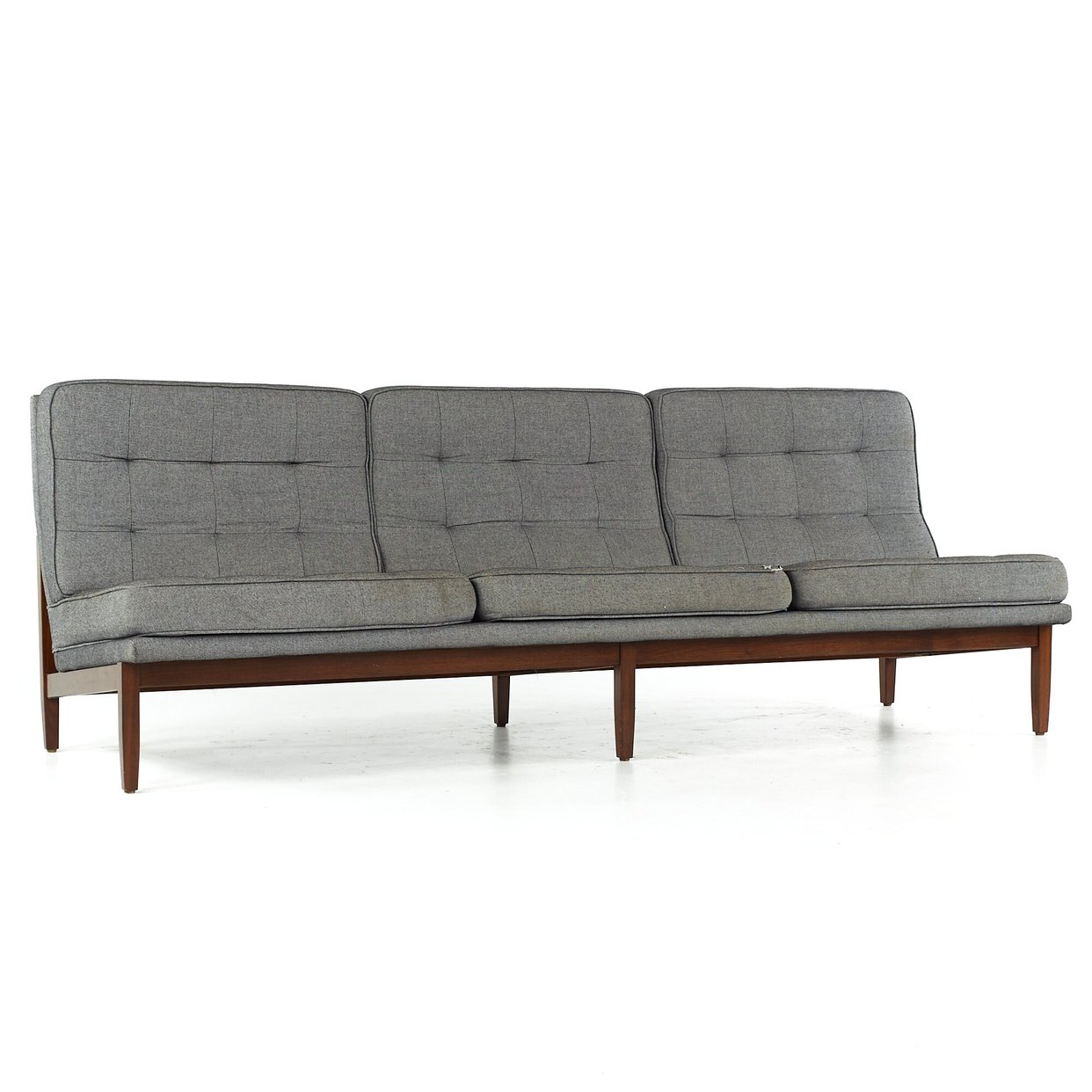 Knoll Mid Century Walnut Parallel Bar Sofa - | Modern Hill ...