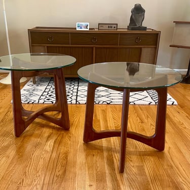 1960s Adrian Pearsall Round Side Tables - a Pair - Free Shipping 