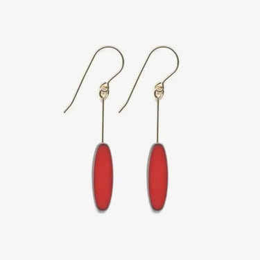 Ronni Kappos - Ellipse Earrings - Red