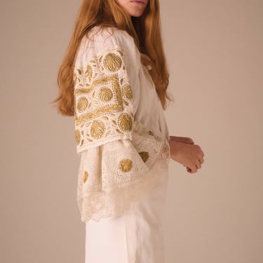 Linen Folk Blouse