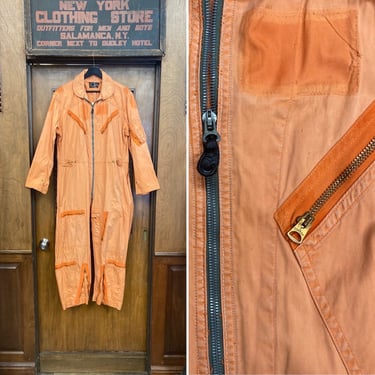 Vintage 1960’s US Military K-2B Orange Flight Jumpsuit Coveralls Dated 1963, Vintage Coveralls, Vintage Workwear, Jumpsuit, Flight Suit, 