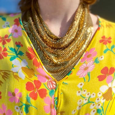 Golden Hour Whiting & Davis Gold Scarf Necklace