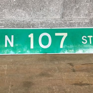 “N 107 St” Aluminum Sign (Seattle)