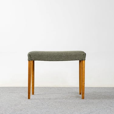 Danish Modern Oak & Wool Footstool - (321-169.12) 