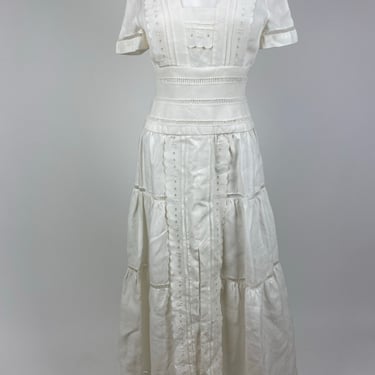 Chanel Linen CC Embroidered Maxi Dress