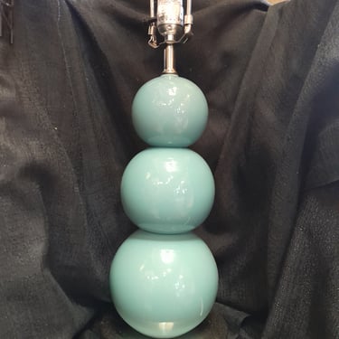 Contemporary Turquoise Triple Stacked Gourd Lamp