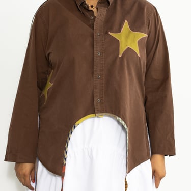 Tiberi - Brown Reworked Star Shirt (1X)
