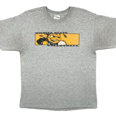 Vintage 90s/Y2K Wichita State University Shockers Volleyball Collegiate Graphic T-Shirt Size Medium 