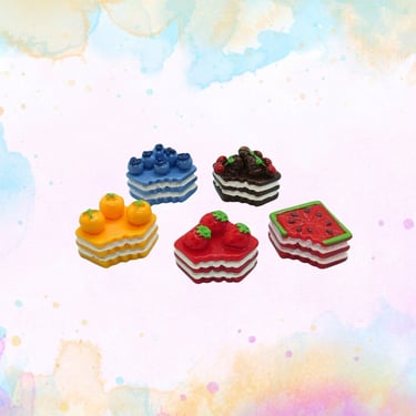 Miniature Cake Hair Clip - Cute Kawaii Fake Food Barrette 