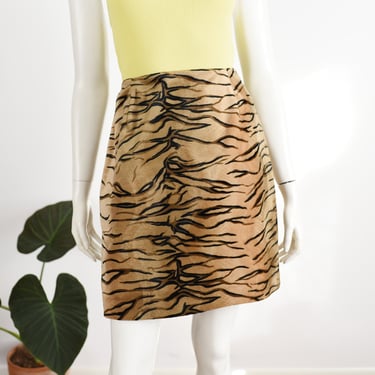 Y2K Tiger Print Skirt - S/M 