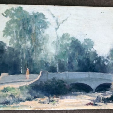 SIGNED 1950's Oil Painting Original Mid Century, William Webster Hight, Los Angeles, Vintage Landscape Art, 12