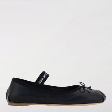 Miu Miu Ballet Flats Woman Black Women