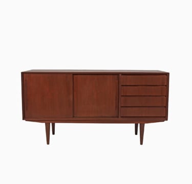 danish modern teak credenza