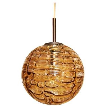 Large Doria Amber Globe Pendant 