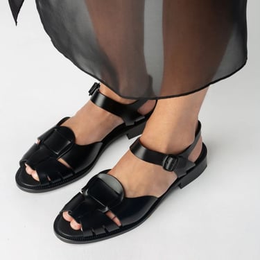 Hereu Ancora Fisherman Sandal - Black