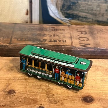 Free Shipping within Continental US -   Vintage Tin Toy Train Trolley Car Powell & Mason Sts. Municipal Railway 514 