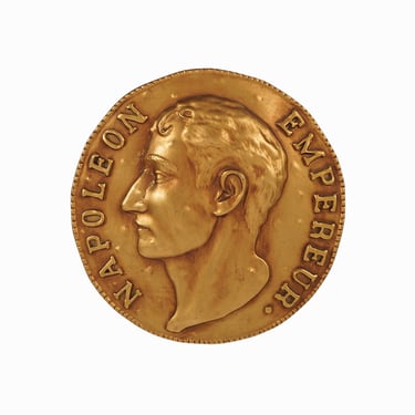 1963 Plaster Napoleon Wall Plaque Coin Medallion New Art 