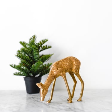 Brass Deer Figurine 