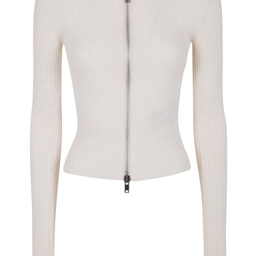 Ann Demeulemeester Women Terna Cropped Zipped Cardigan Cotton