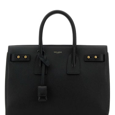 Saint Laurent Women Black Leather Mini Sac De Jour Handbag