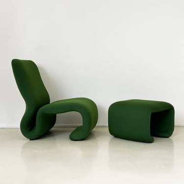 1965 Side Chair &amp; Ottoman By Olivier Mourgue, France