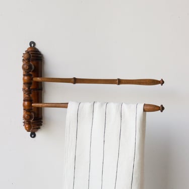 Bamboo Swing Arm Towel Rack