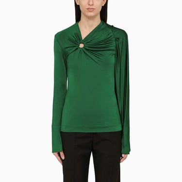 Victoria Beckham Emerald Green Viscose Sweater Women