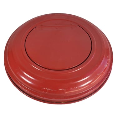 Witt Safco Industrial Red Round Trash Recycling Metal Lid Red Push Down Can 16" 