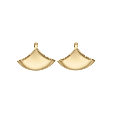 Solid Gold Huggie Fan Earrings
