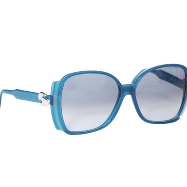 Silhouette 1970s Vintage Blue Oversized Sunglasses Mod.590 