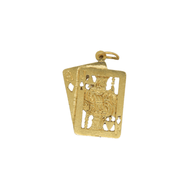 Vintage 14k Playing Cards Charm