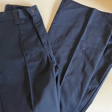 Levi's Sta-Prest 70s Vintage Navy Blue High Waisted Flared Pants USA Pants S 