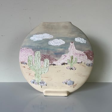 1990's Vintage Pat Novak Southwestern Art Pottery Vase 
